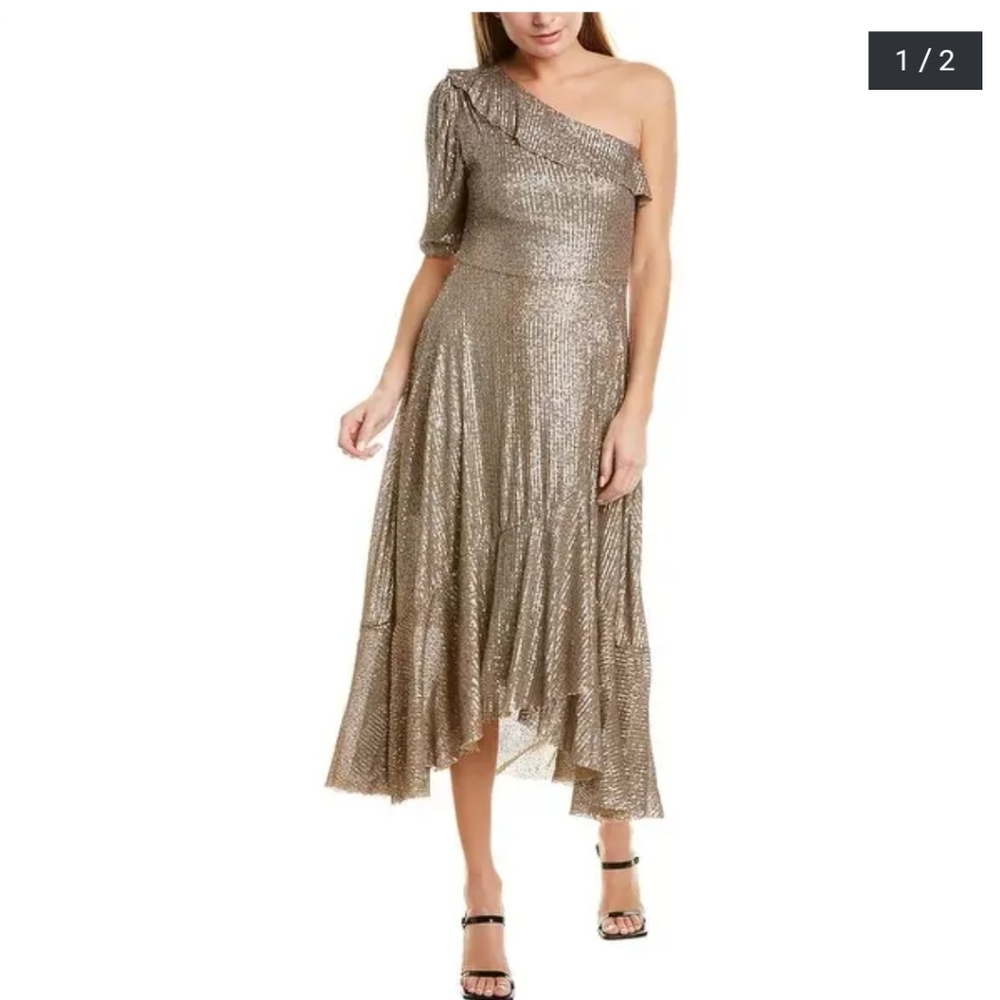 Farm Rio sequin one shoulder  dress size medium